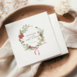 Merry Little Baby Shower Red Bow Wand Pappersservett<br><div class="desc">Vi presenterar våra "Merry Little Baby Shower"-servetter, perfektens sätt att fira det kommande ankomsten av ditt lilla glädjesamhälle! Dessa blöjor har en charmerande könsmässig vattenfärgad illustration av en ömtålig julandedräkt med en söt röd båge, röda baby-skor och en trärockande häst leksak. Temat passar perfekt för en vinter eller en helgdag-inspirerad...</div>