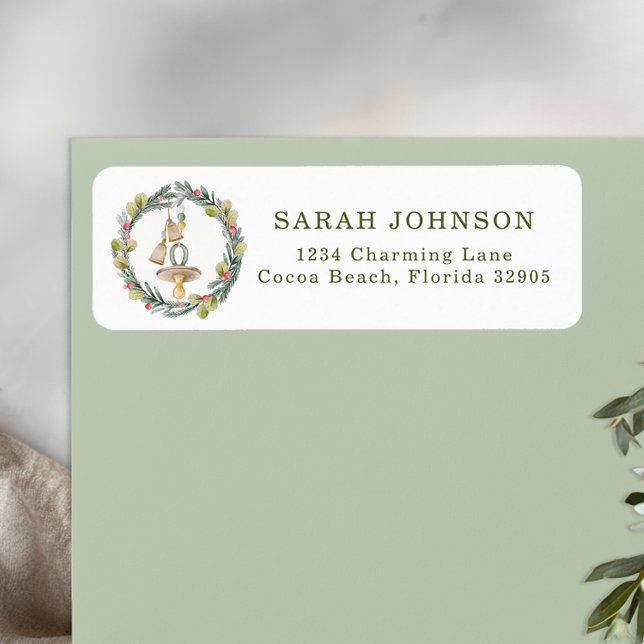 Merry Little Baby Shower-Returetiketter Returadress Etikett (Return Address Label)