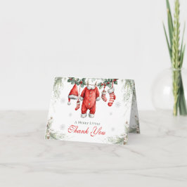 Merry Little Baby Shower Santa Clothesline Tack Kort