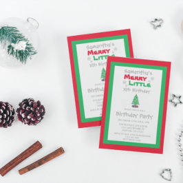 Merry Little Birthday Inbjudningar