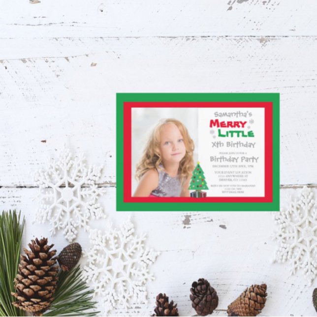 Merry Little Birthday Inbjudningar (Skapare uppladdad)