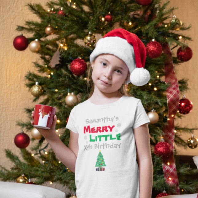 Merry Little Birthday T Shirt (Skapare uppladdad)