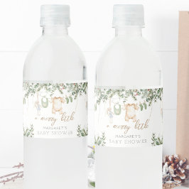 Merry Little Boho Boy Winter Baby Shower Vattenflaskor Etikett