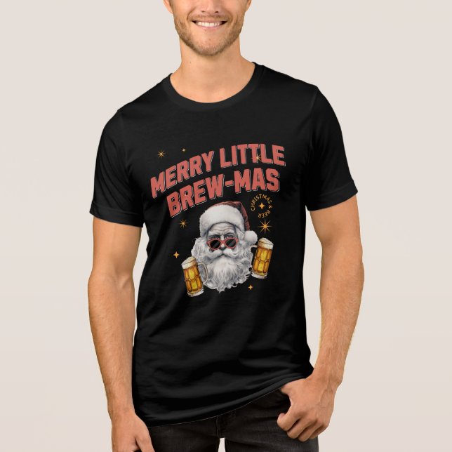 Merry Little Brew-mas T Shirt (Framsida)