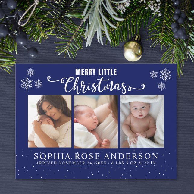 Merry Little Christmas, Baby First Collage Photos Julkort (Skapare uppladdad)