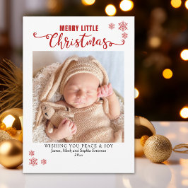 Merry Little Christmas, Baby First Photo Julkort