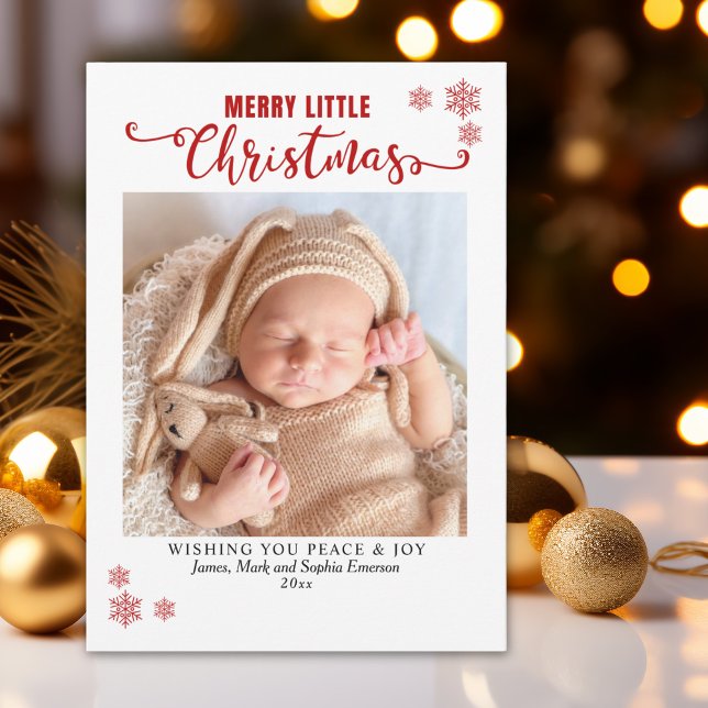 Merry Little Christmas, Baby First Photo Julkort (Skapare uppladdad)