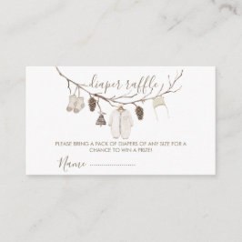 Merry Little Christmas Diaper Raffle Baby Shower Tilläggskort