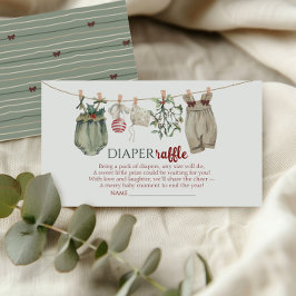 Merry Little Christmas Girl Clothes Diaper Raffle Tilläggskort