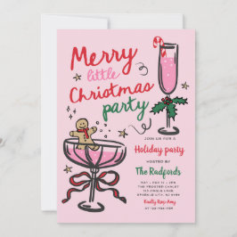 Merry Little Christmas Holiday Cocktail Party Inbjudningar
