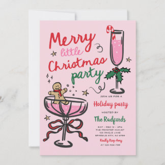 Merry Little Christmas Holiday Cocktail Party Inbjudningar