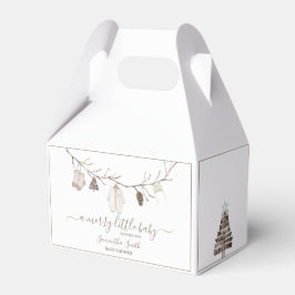 Merry Little Christmas Winter Baby Shower Presentaskar
