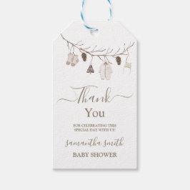Merry Little Christmas Winter Baby Shower Presentetikett