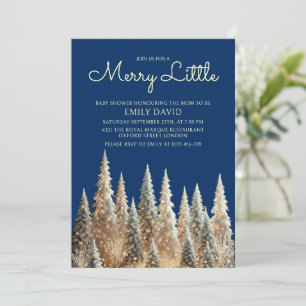 Merry Little Frosted Forest-julskuvret Inbjudningar