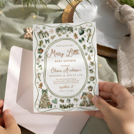 Merry Little Gender Neutral Baby Shower Inbjudningar