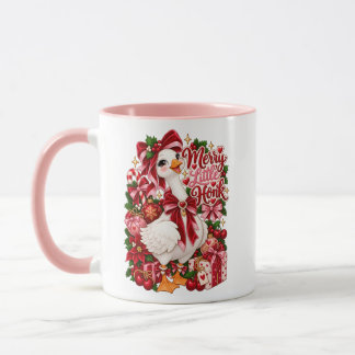 Merry Little Honk Coquette Goose Christmas Mug Mugg