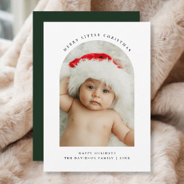 Merry Little jul Baby Family Arch Photo Julkort