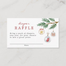 Merry Little jul Baby Shower Diaper Raffle