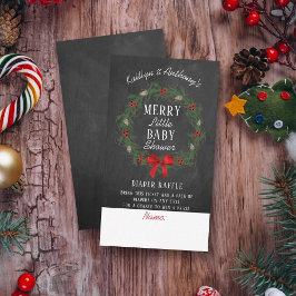 Merry Little jul Baby Shower Diaper Raffle Tilläggskort