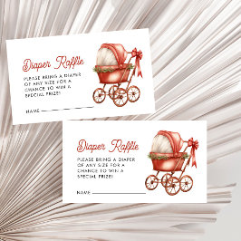 Merry Little jul Baby Shower Diaper Raffle Tilläggskort