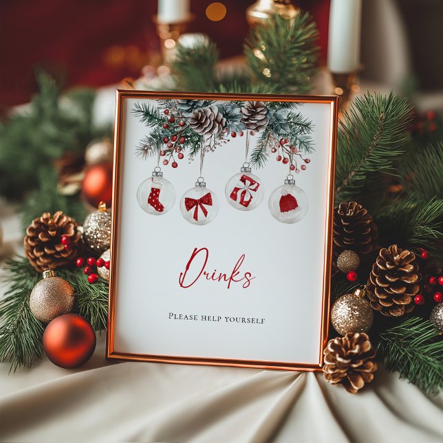 Merry Little jul Baby Shower Drinks Poster (Skapare uppladdad)