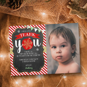 Merry Little jul Birthday Photo Tack Kort