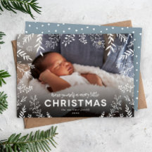 Merry Little jul Botanical Overlay Photo