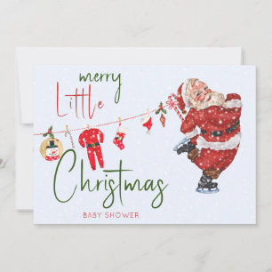 Merry Little jul Boy Girl Winter Baby Shower Inbjudningar