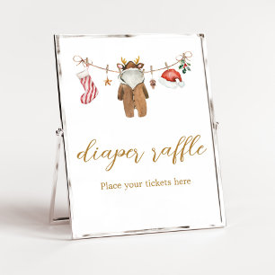 Merry Little jul Clothes Baby Shower Poster