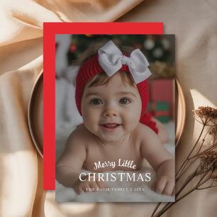 Merry Little jul Family Photo Card Julkort