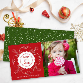 Merry Little jul Gott nytt år Seal Photo Julkort