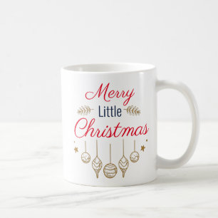 Merry Little jul Guld Holly Löv Ornaments Kaffemugg