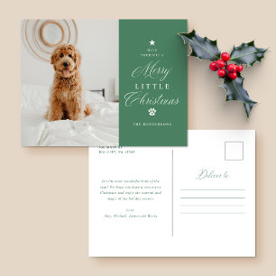Merry Little jul Pet Helgdag Postcard Helg Vykort