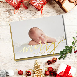 Merry Little jul Photo Baby Birth Guld