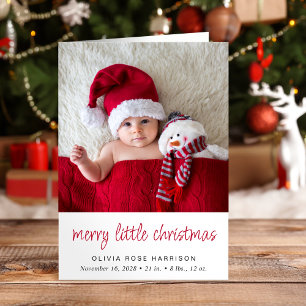 Merry Little jul Photo Birth Meddelande