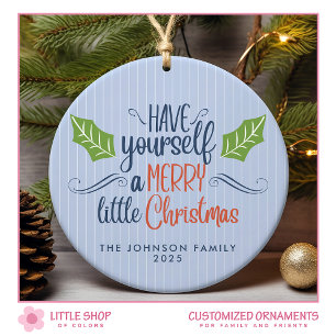 Merry Little jul Photo Ceramic Ornament