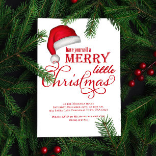 Merry Little jul Santa Party Inbjudningar