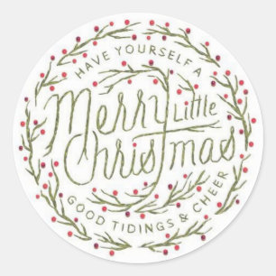 Merry Little jul Stickers Runt Klistermärke