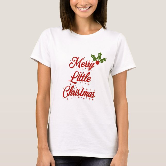 Merry Little jul T-Shirt (Framsida)