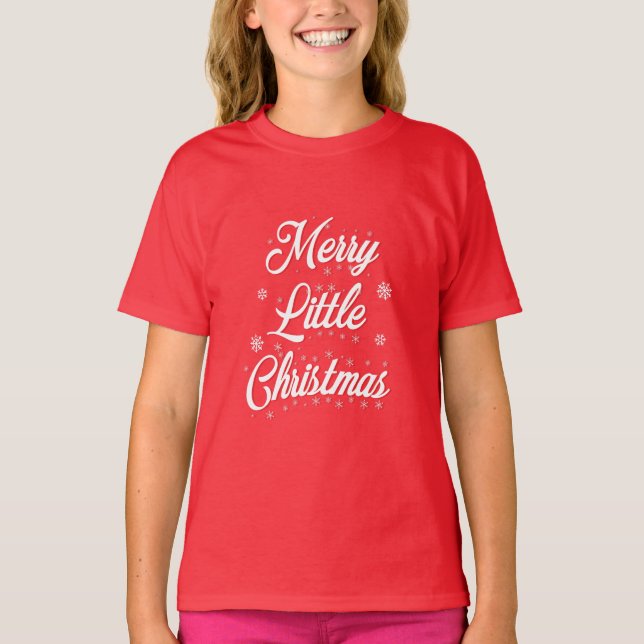 Merry Little jul T-Shirt (Framsida)