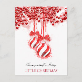 Merry Little jul Watercolor Stänk Vykort