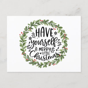 Merry Little jul Watercolor Wandeans and Helg Vykort