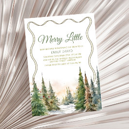 Merry Little jul Winter Baby Shower Inbjudningar