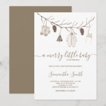 Merry Little jul Winter Baby Shower