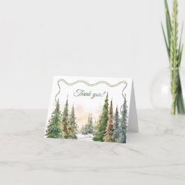 Merry Little jul Winter Baby Shower Tack Kort