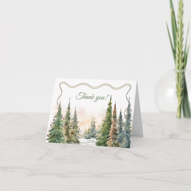 Merry Little jul Winter Baby Shower Tack Kort (Framsida)