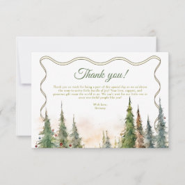 Merry Little jul Winter Baby Shower Tack Kort