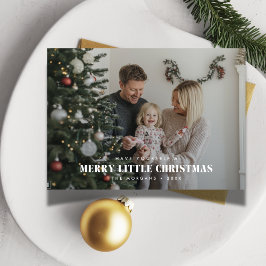 Merry Little julFamily Overlay Photo Card Julkort