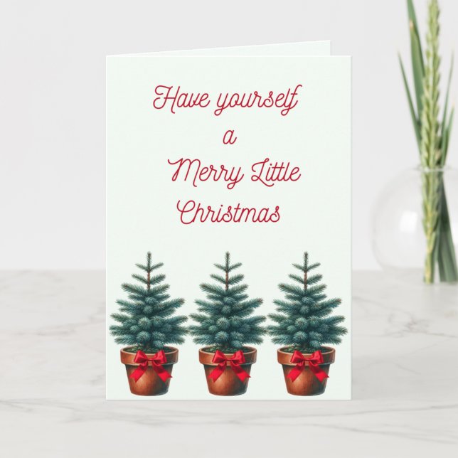 Merry Little Julgran Card Kort (Framsida)