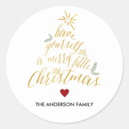 Merry Little julround-dekal Runt Klistermärke